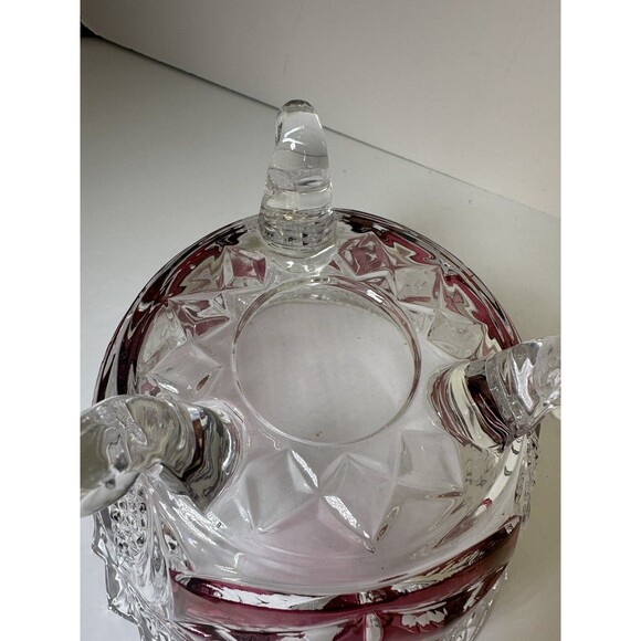 Vintage Anna Hutte  Bleikristall 3 Footed Hand Cut Lead Crystal Bowl Germany - Picture 8 of 11